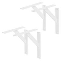 REGALTRÄGER 2er Set - Weiß, Metall (24/24/3cm) - ML-DESIGN