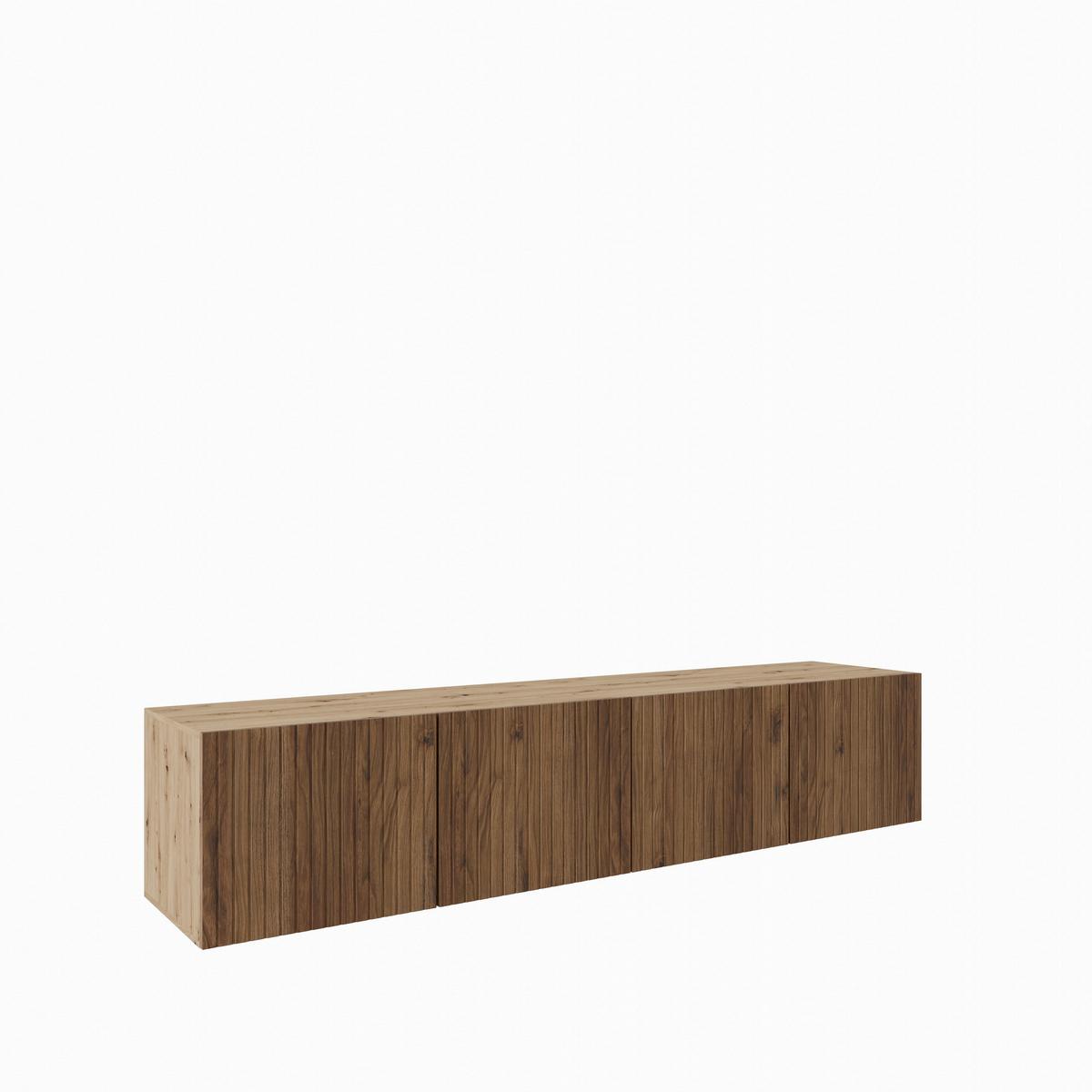 LOWBOARD LIVO 200/41/40 cm, Hängender TV-Schrank Eiche Artisan / Eichefarben - Eichefarben/Braun, Holzwerkstoff (200/41/40cm) - MASSENO