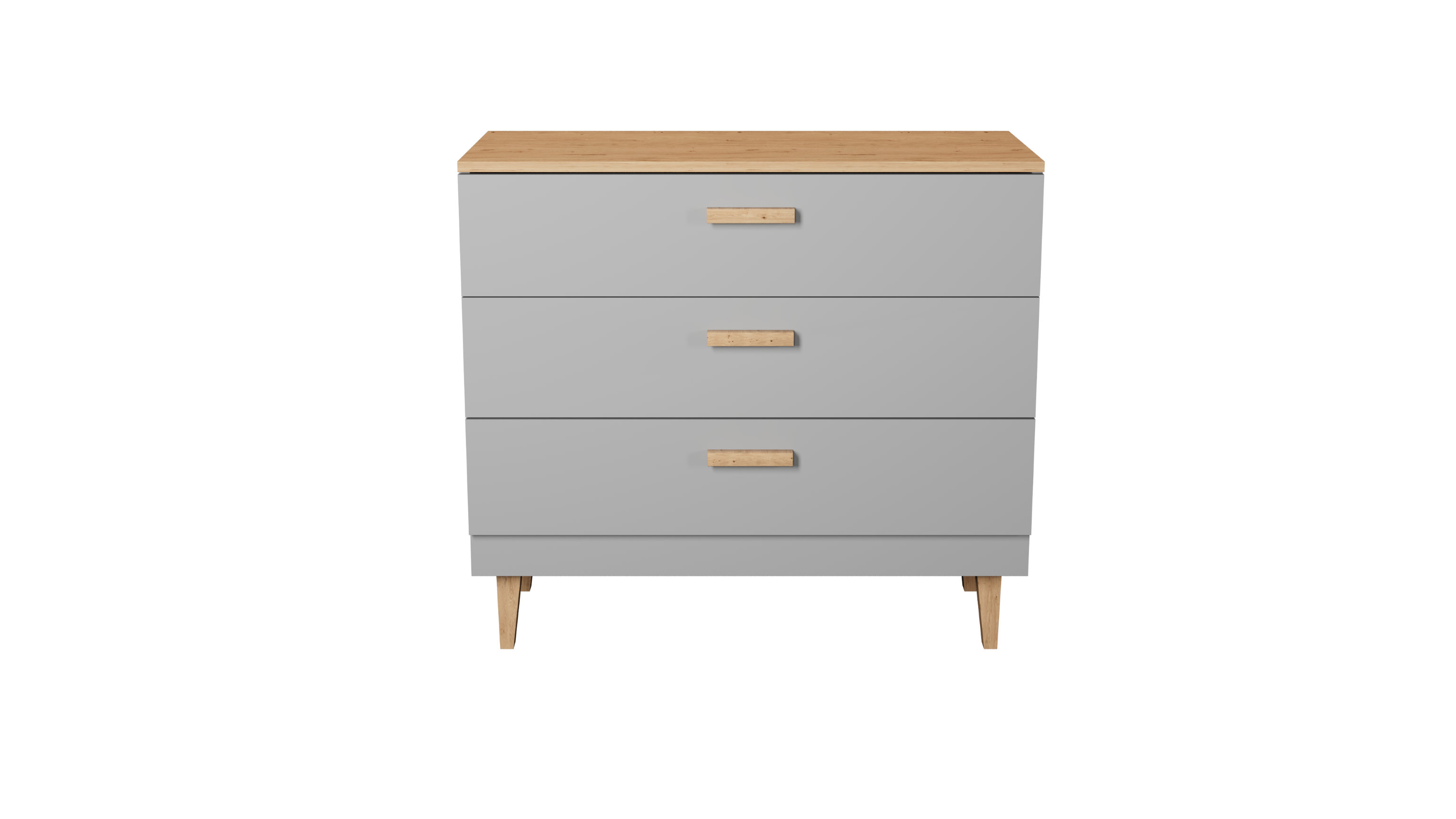 KOMMODE Denver - Grau, Holzwerkstoff (100/90/47cm) - RAUMHIRSCH FURNITURE