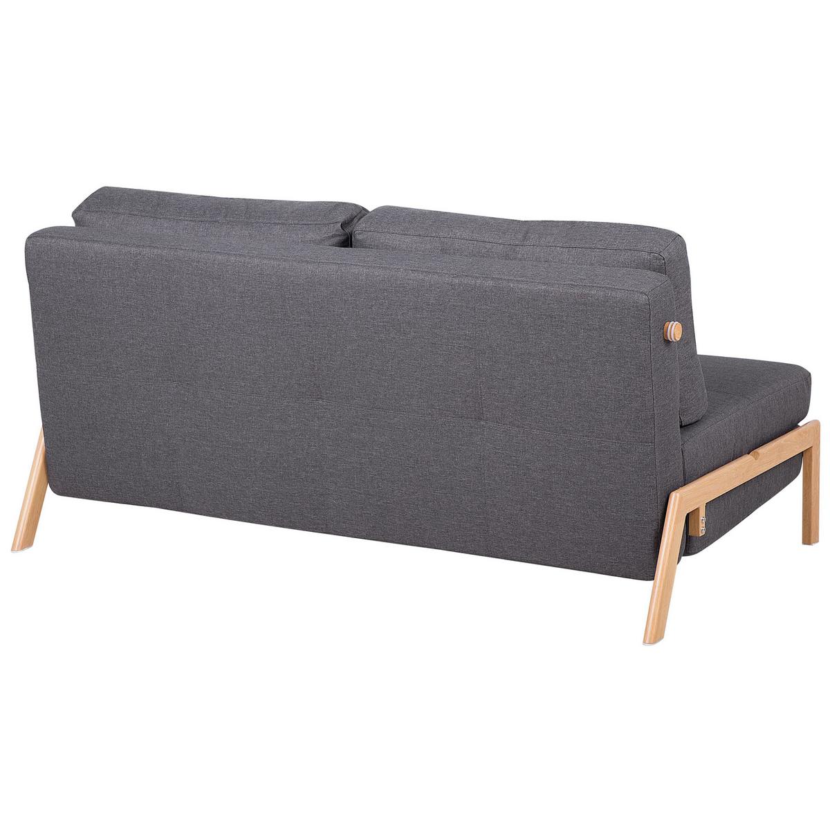 2-SITZER-SCHLAFSOFA Polsterbezug Dunkelgrau Edland - Dunkelgrau, Textil (152/76/92cm) - Beliani