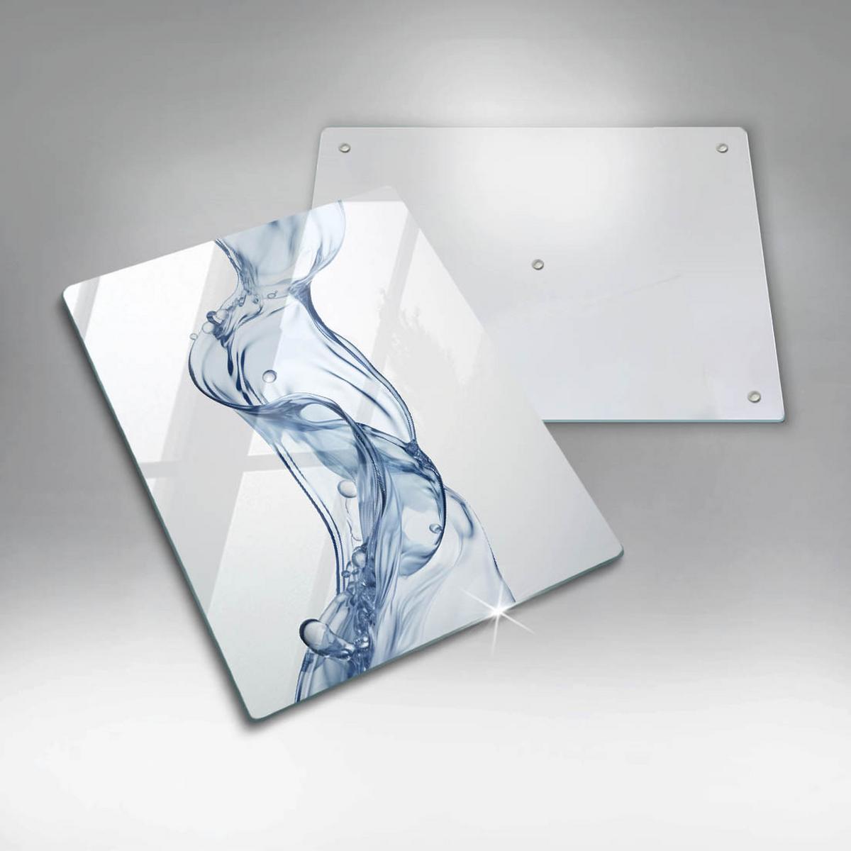GLASPLATTE 40x52 cm Reines Wasser - Pastellgrün, Glas (40/52cm) - Wallfluent