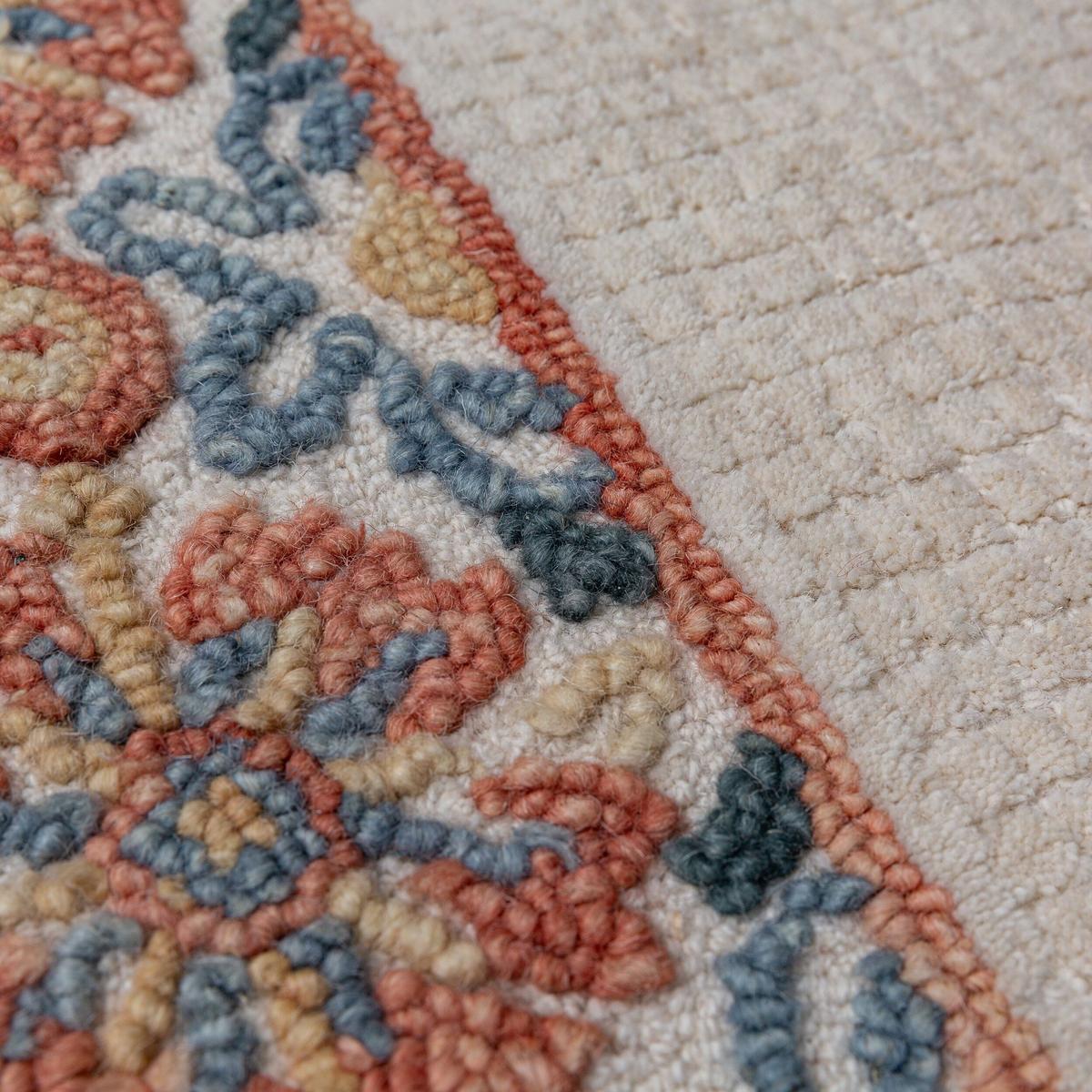 TEPPICH aus Wolle BROK in Rot, floral, 200 x 290 cm - Beige, Textil (200/290cm) - KADIMA DESIGN