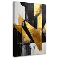 LEINWANDBILD 3D und geometrisch 40x60cm - Goldfarben, Textil (40/60cm) - Feeby