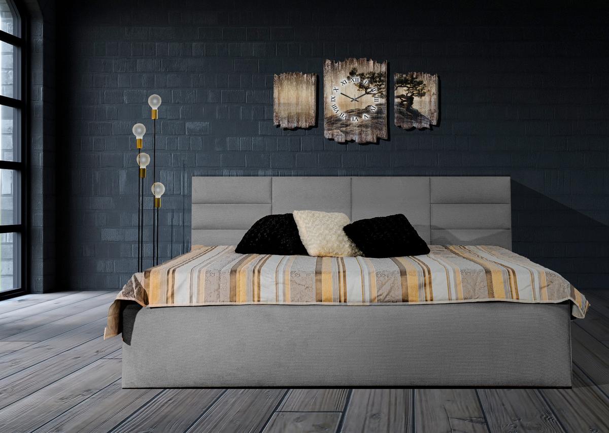 POLSTERBETT Madera Grau 120 x 200 x 40 cm Stauraum unter der Liegefläche Mit hochwertiger Matratze H3 (bis 120 kg) und Lattenrost - Grau, Textil (120/200cm) - Halmon Schlafkomfort Betten 