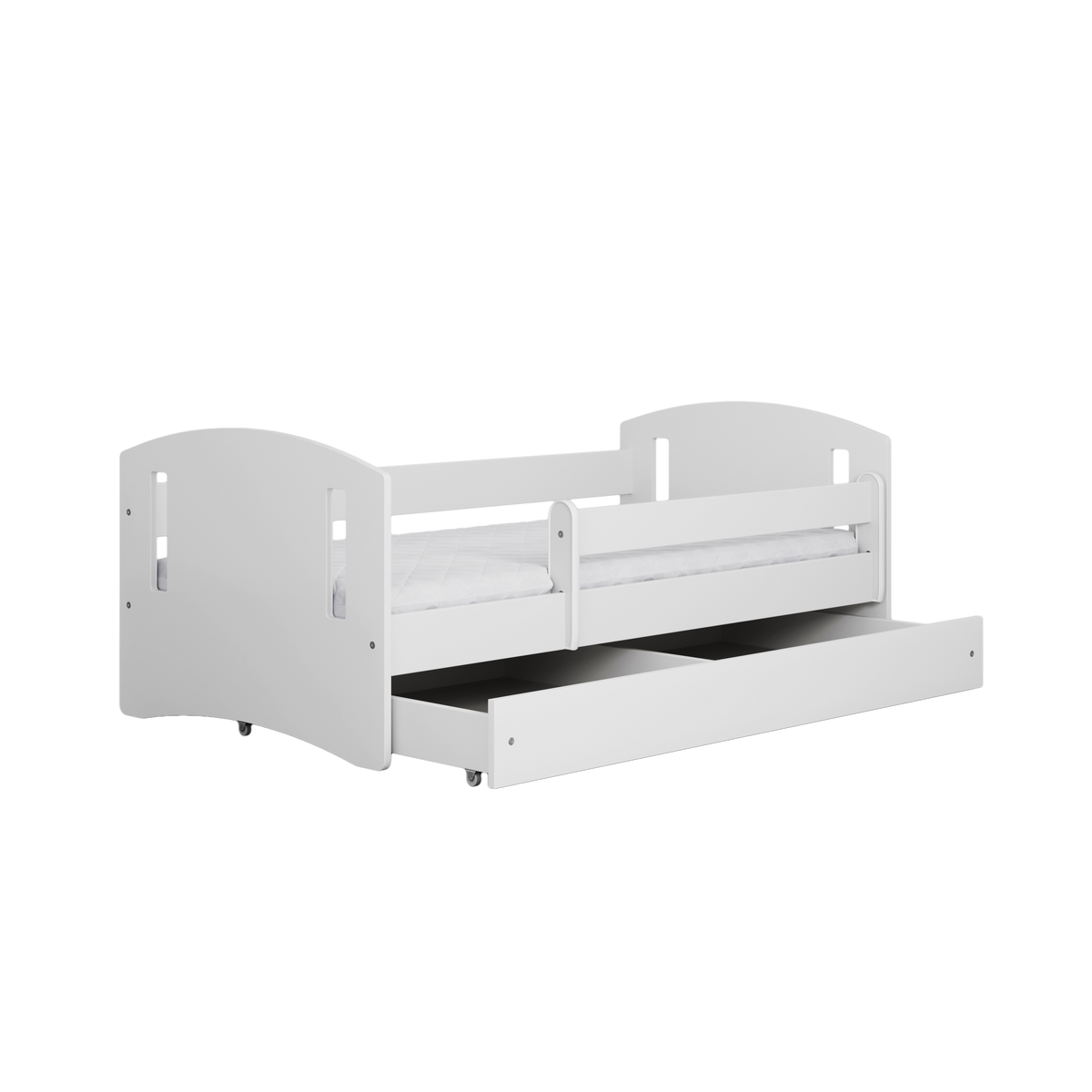 KINDERBETT CLASSIC II mit Schublade ohne Matratze Weiß 90/65/144 - Weiß, Holzwerkstoff (80/140cm) - RAUMHIRSCH FURNITURE