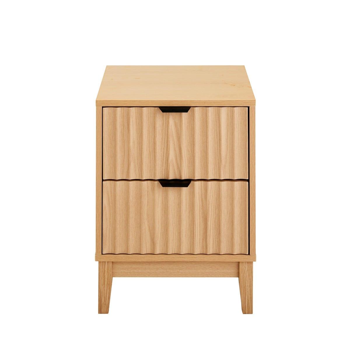 NACHTTISCH mit 2 Schubladen - bologne 40/40/52 cm - Eschefarben, Holzwerkstoff (40/52/48.5cm) - Calicosy