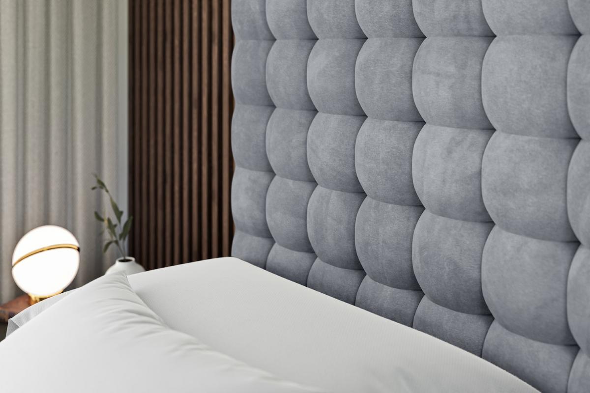 BOXSPRINGBETT VIONE KING - 140 x 200 - H3/H4 - Grau - Grau, Holzwerkstoff (140/200cm) - ALTDECOR