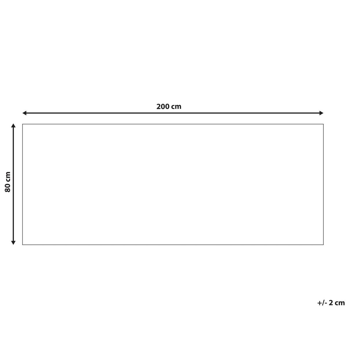 TEPPICHLÄUFER Saikheda 200/80 cm - Weiß, Kunststoff (80/200cm) - Beliani