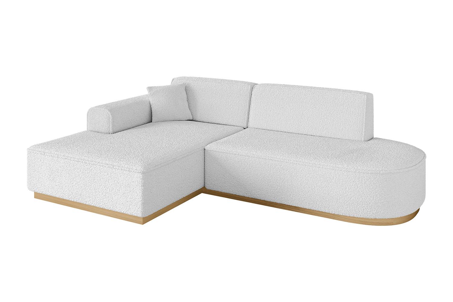 ECKSOFA Ottomane Links IREA-L1-v2 - 232x165x80 cm Weiß - Weiß, Holzwerkstoff/Textil (232/165cm) - ALTDECOR