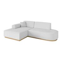 ECKSOFA Ottomane Links IREA-L1-v2 - 232x165x80 cm Weiß - Weiß, Holzwerkstoff/Textil (232/165cm) - ALTDECOR