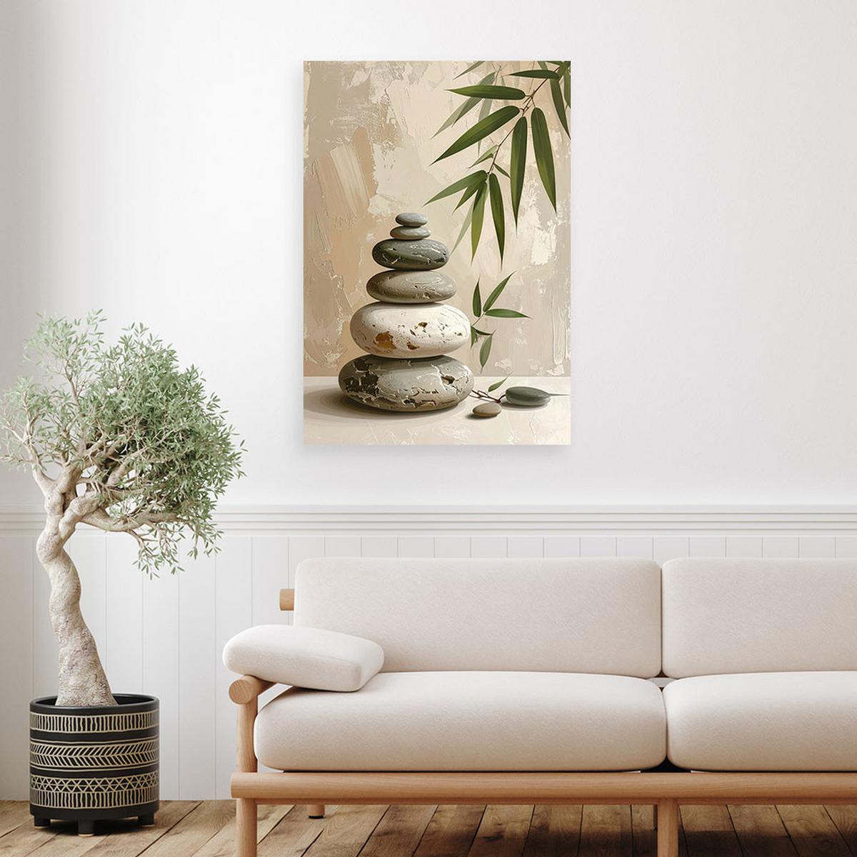 LEINWANDBILD Zen und Orientalisch 40x60cm - Beige, Textil (40/60cm) - Feeby