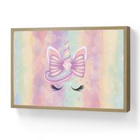 NACHTTISCHLAMPE MIT AKKU Einhorn - Glitzer - Regenbogen - Pastell 60x40 cm - Hellrosa, Holzwerkstoff (8/60/40cm) - OnlyWow