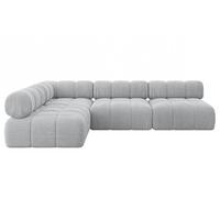 ECKSOFA modulares Sofa Samaro-L2 - 285x190x70 cm Grau Cord - Grau, Holzwerkstoff/Textil (285/190cm) - ALTDECOR