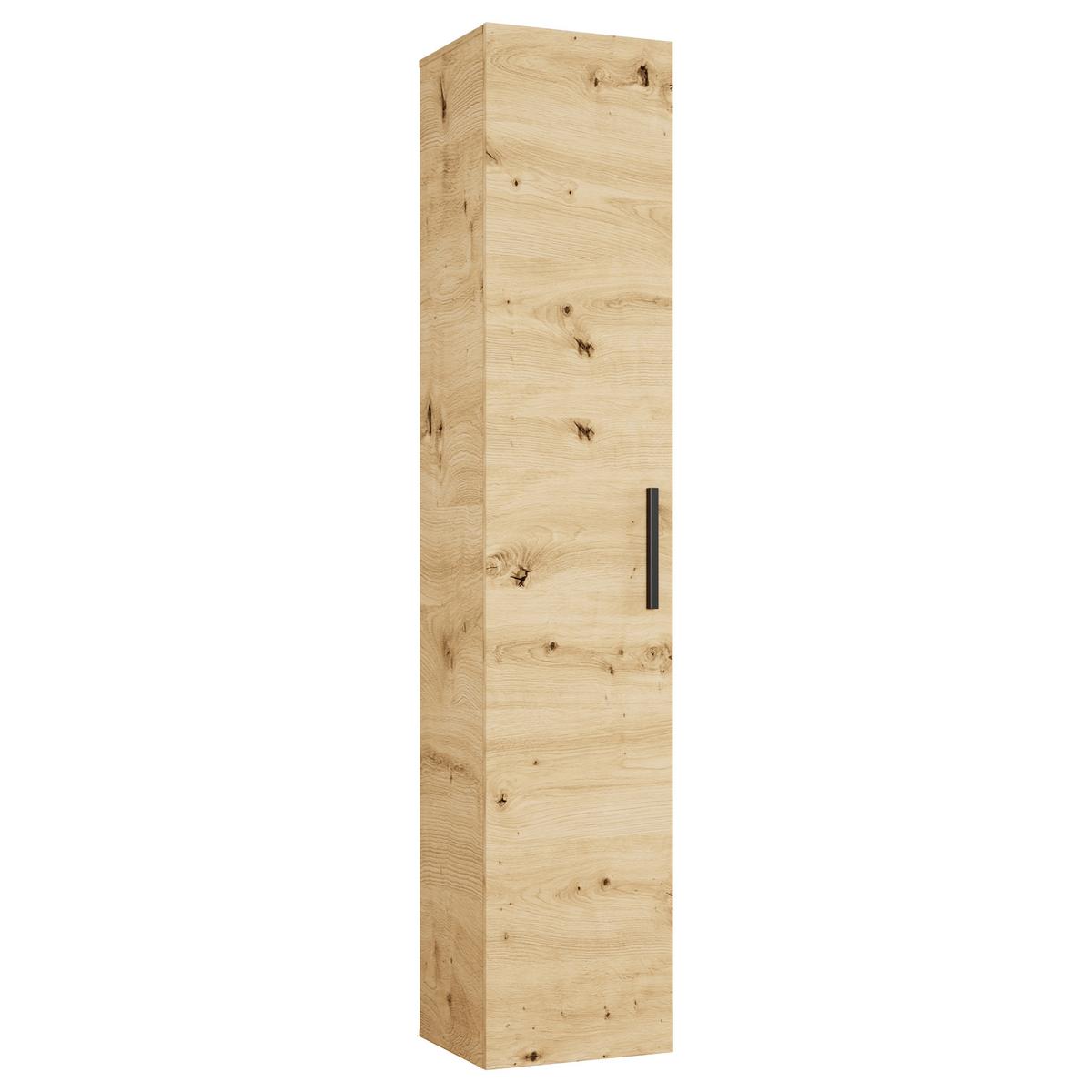 GARDEROBENSCHRANK MODULO 160,6/204/40 cm Modern Garderobe-Set Eiche Artisan - Schwarz/Eiche Artisan, Holzwerkstoff (160.6/204/40cm) - MASSENO