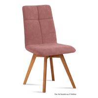 ESSZIMMERSTUHL (8er-Set) Dimut 47x92x60 Eiche geölt/Rosewood - Eichefarben/Dunkelrosa, Kunststoff (60/92/47cm) - 58aufmkessel