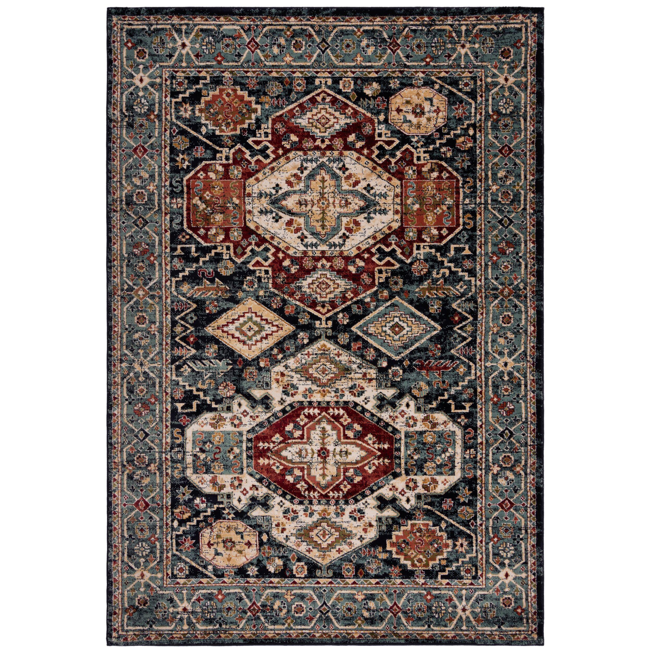 KURZFLORTEPPICH GLAZERT, geometrisch, Blau, 120 x 170 cm - Blau, Textil (170/120cm) - KADIMA DESIGN
