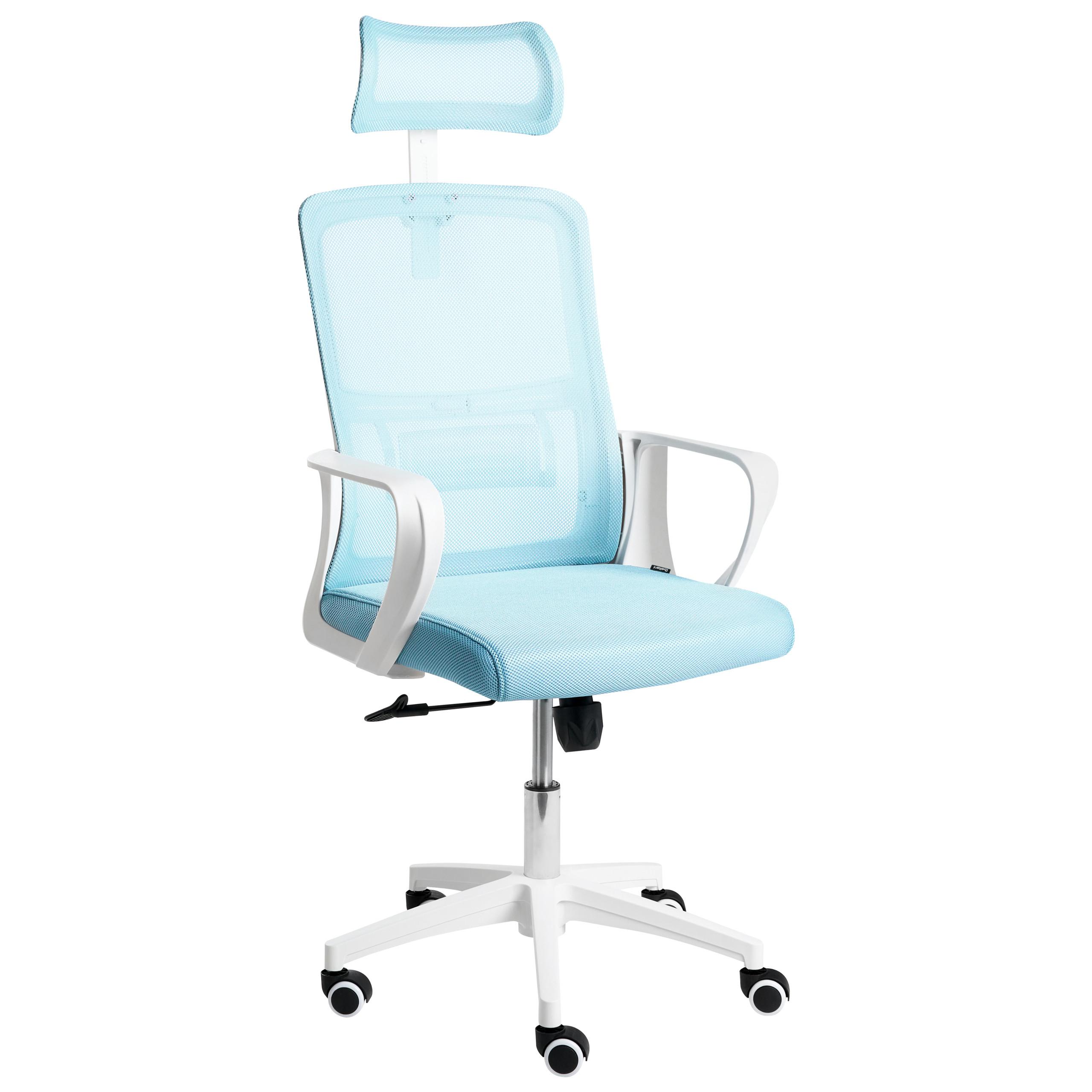 BÜROSTUHL Hellblau Monarch - Hellblau, Textil (46/110/62cm) - Beliani