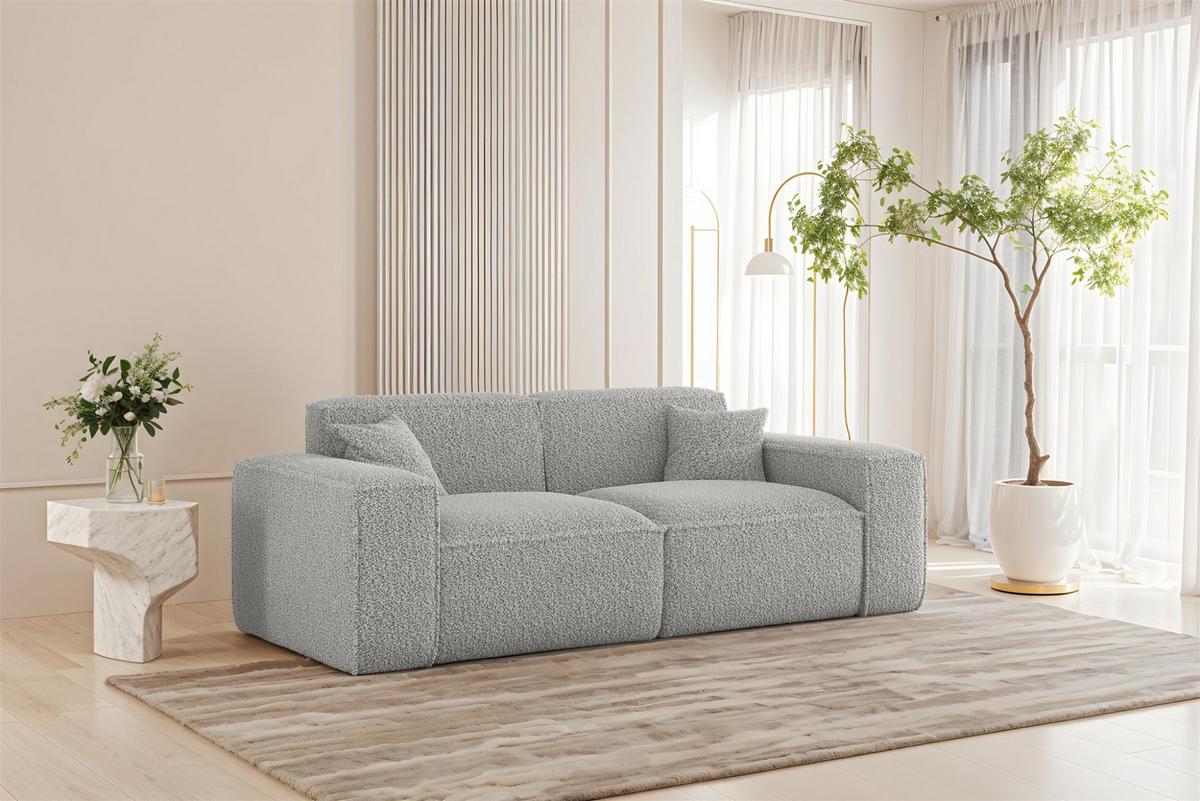 SOFA 2-sitzer Celes Premium In Sven - Hellgrau, Holzwerkstoff/Textil (182/73/90cm) - Fun Möbel