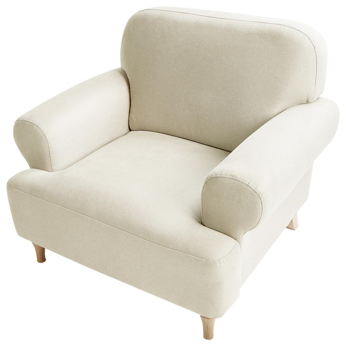SESSEL Hellbeige Kiberg - Beige/Braun, Textil (103/83/98cm) - Beliani