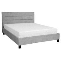 POLSTERBETT Mane, mit Taschenfedernmatratze 26 cm, ohne Bettkasten, 160x200 cm, Velours-Stoff, Grau - Grau, Textil (160/200cm) - Beautysofa