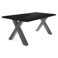 ESSTISCH ausziehbar Eike 3 140 x 90 x 75 Esszimmertisch Graphit/Schwarzstahl - Schwarz, Holz (140/90/75cm) - 58aufmkessel
