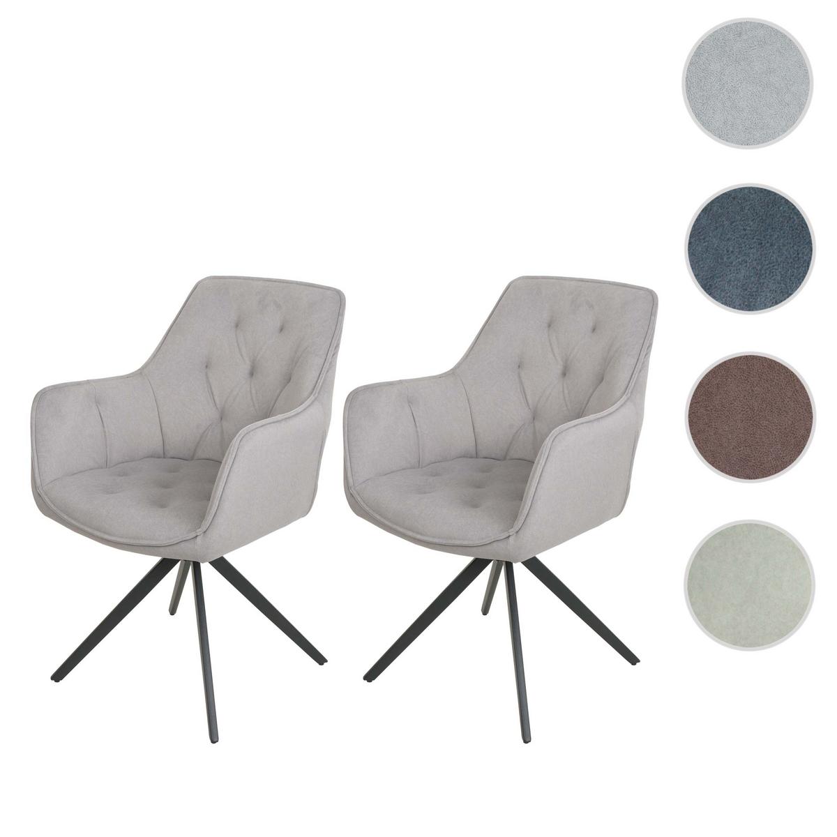 ESSZIMMERSTUHL Grau 2er-Set - Grau, Textil (55/87/60cm) - MCW