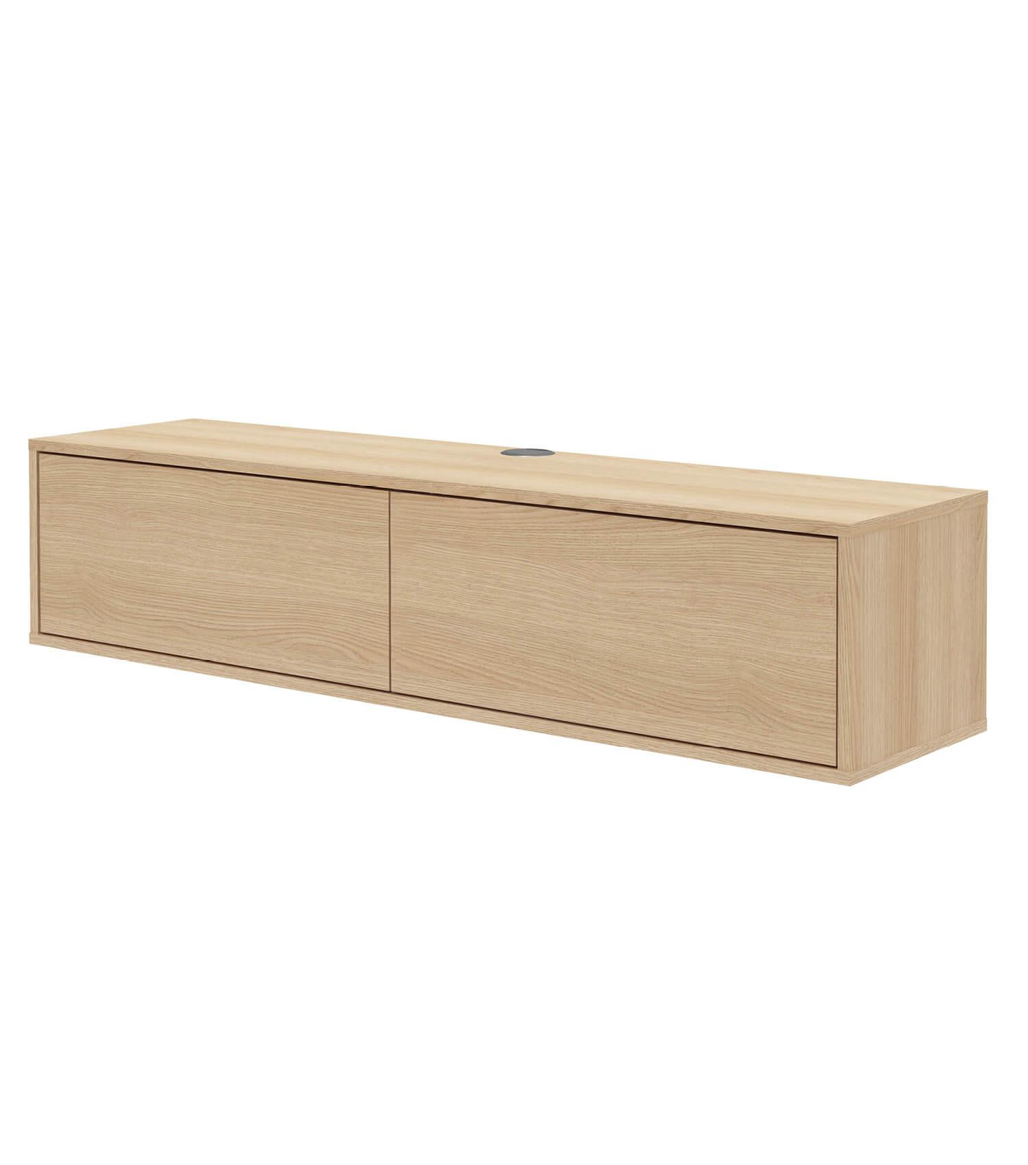 LOWBOARD Das Schwebende - Braun, Holzwerkstoff (160/36/42cm) - Mokebo