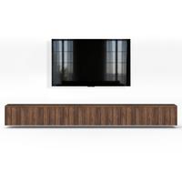 LOWBOARD Barvo 3x100 Nussbaum Warmia 300/34/32 cm – hängendes TV-Board - Nussbaumfarben, Holzwerkstoff (300/34/32cm) - AX Living