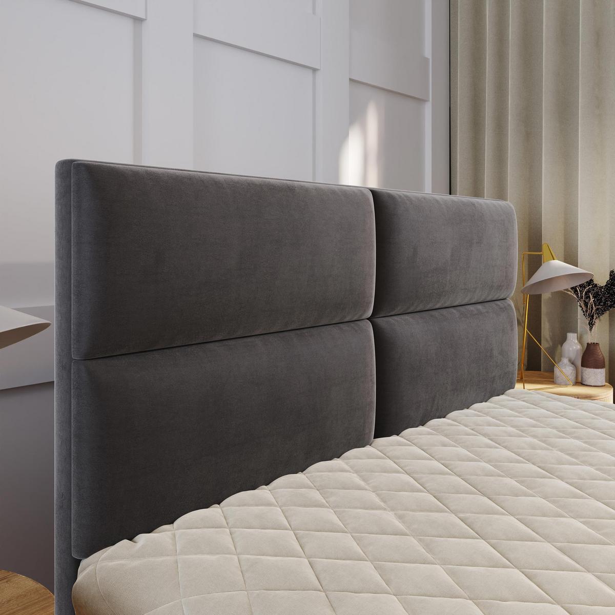 BOXBETT MULEN 160x200 cm mit Matratze und Topper - Braun - Braun, Holz (160/200cm) - MASSENO