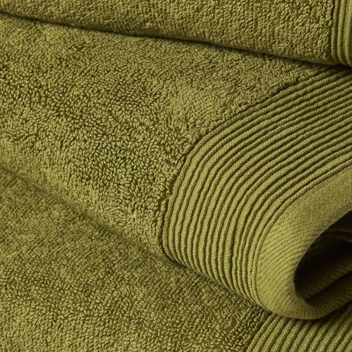 SEIFTUCH Excellence 2er-Set olivgrün 30/30 cm - Olivgrün, Textil (30/30cm) - Homescapes