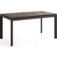 ESSTISCH Elan rechteckig ausziehbar verlängerbar mit Braunen Metallbeinen, Beton Dunkelgrau 160-250/90/76 cm - Dunkelgrau/Braun, Holzwerkstoff/Metall (90/250/76cm) - WFL GROUP