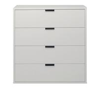 KOMMODE Erna 81x45x87 Kreidegrau matt Lack - Hellgrau, Holzwerkstoff (81/87/45cm) - 58aufmkessel