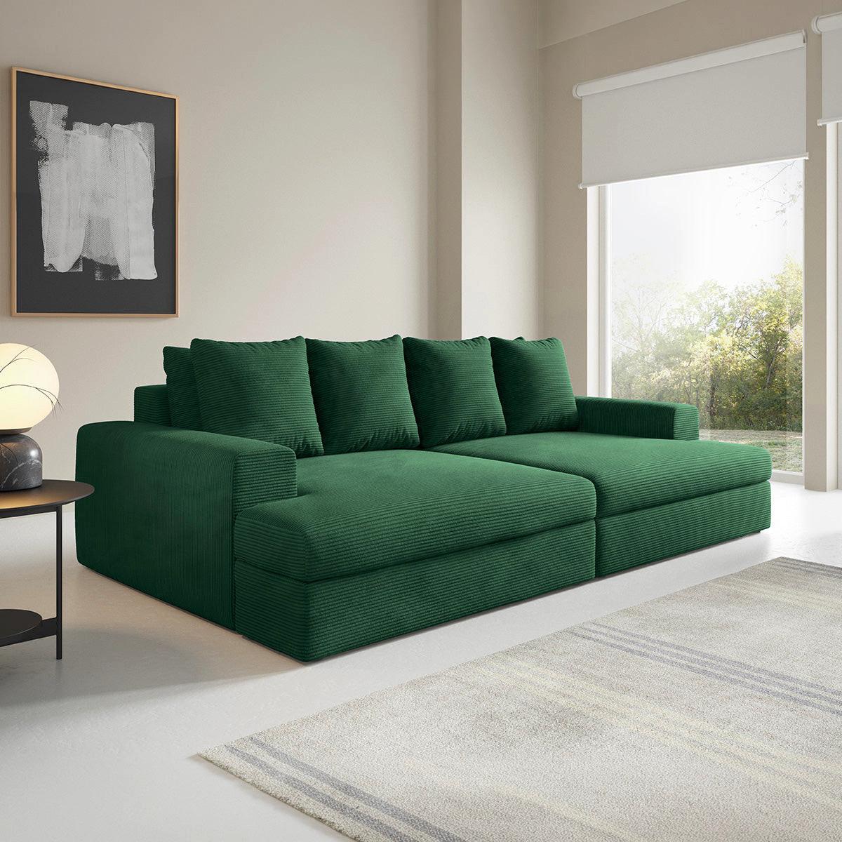 SOFA Paola 3 Sitzplätze Tannengrün - Waldgrün, Holz (272/86/167cm) - Petits-meubles