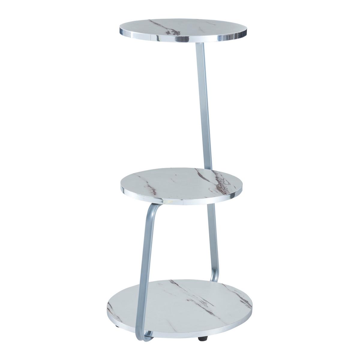 BEISTELLTISCH Sipoo - Weiß, Holzwerkstoff (37/46/74cm) - [en.casa]