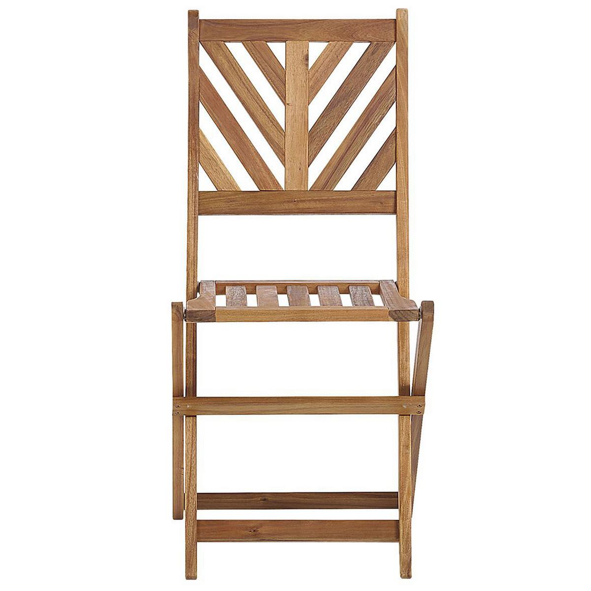 BALKONSET 2-Sitzer Akazienholz hellbraun Terni - Hellbraun, Holz - Beliani