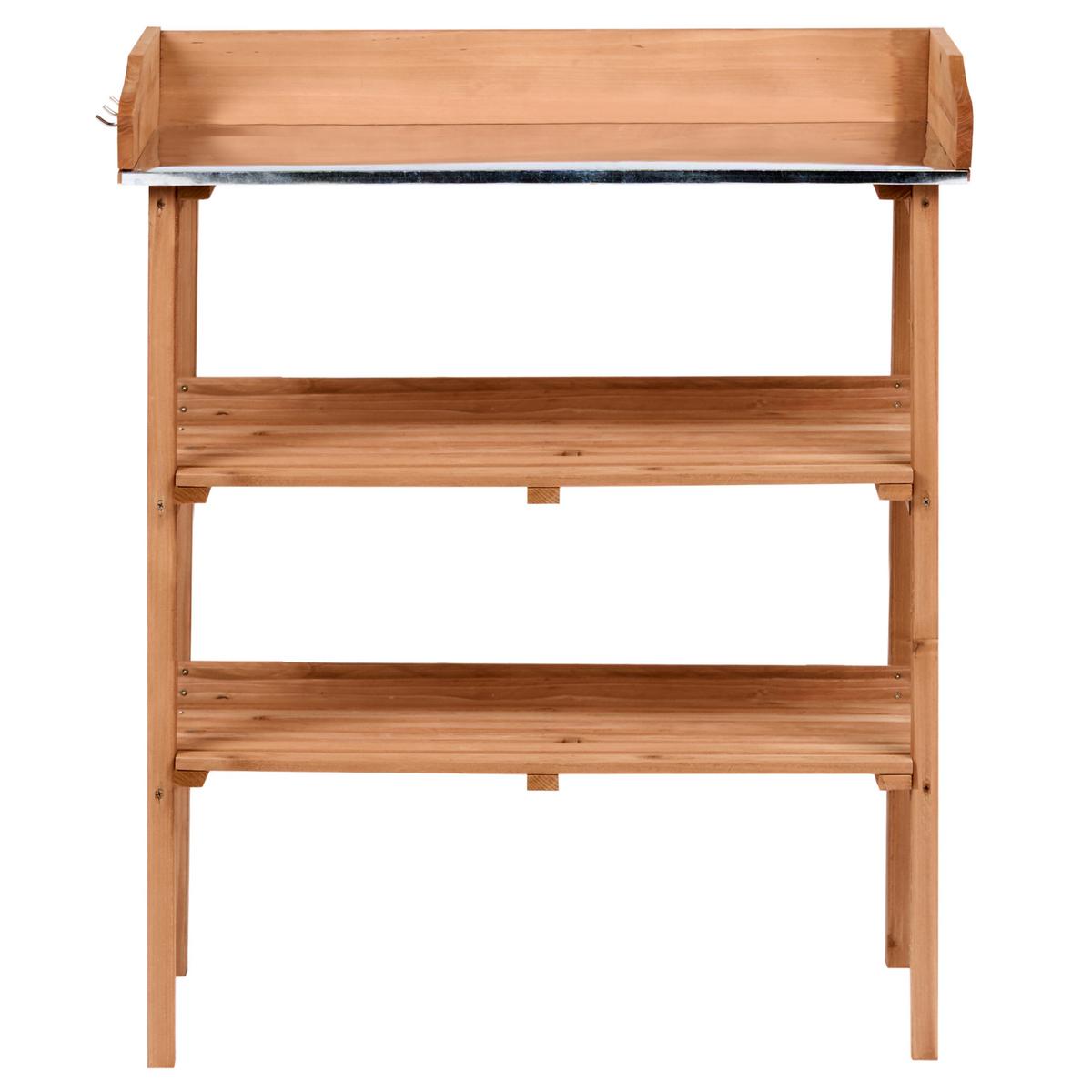 PFLANZTISCH 76/92 cm Tannenholz Hellbraun Rosazza - Hellbraun/Braun, Holz - Beliani