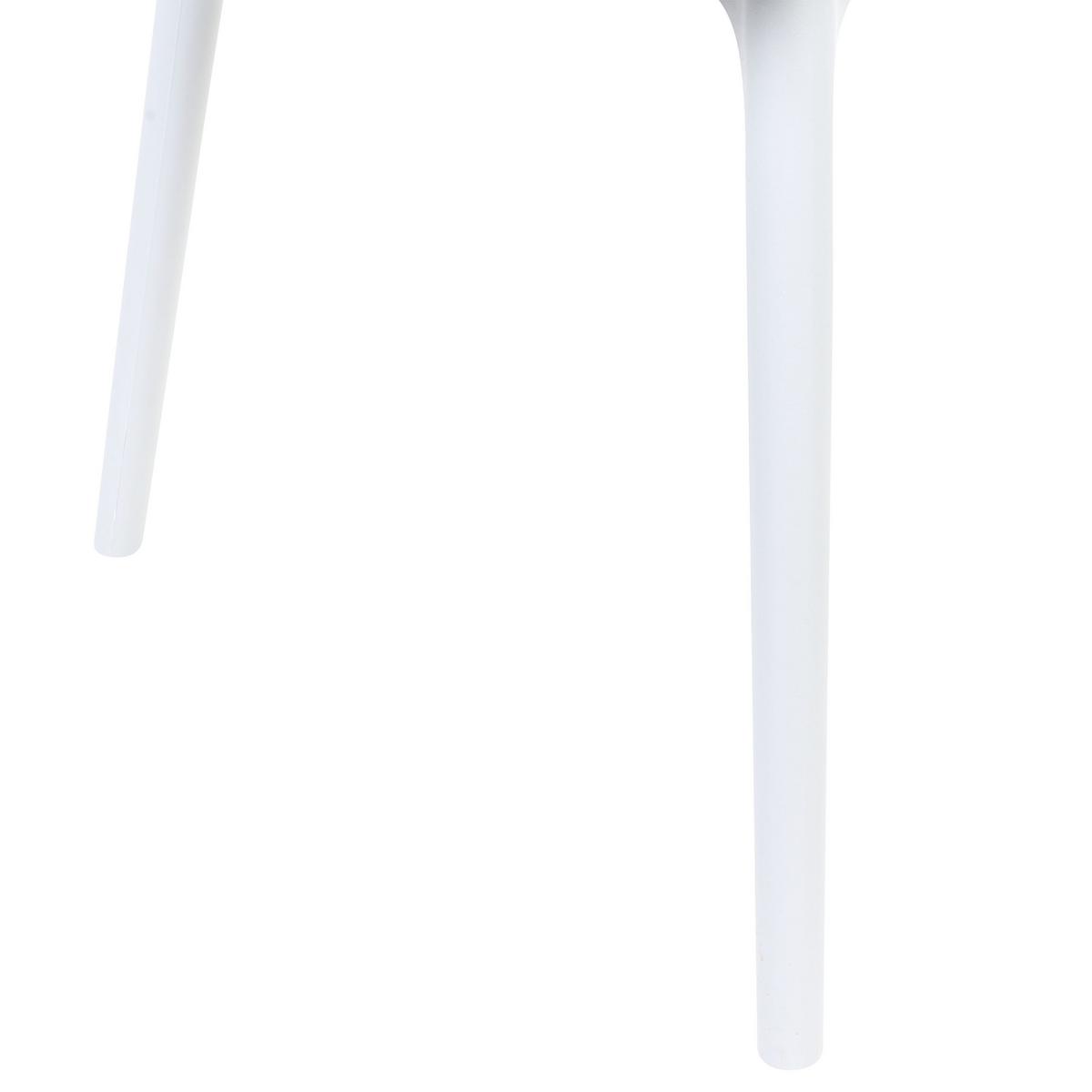 ESSZIMMERSTUHL 2er-Set Kunststoff Weiß Almira - Weiß, Kunststoff (54/84/50cm) - Beliani