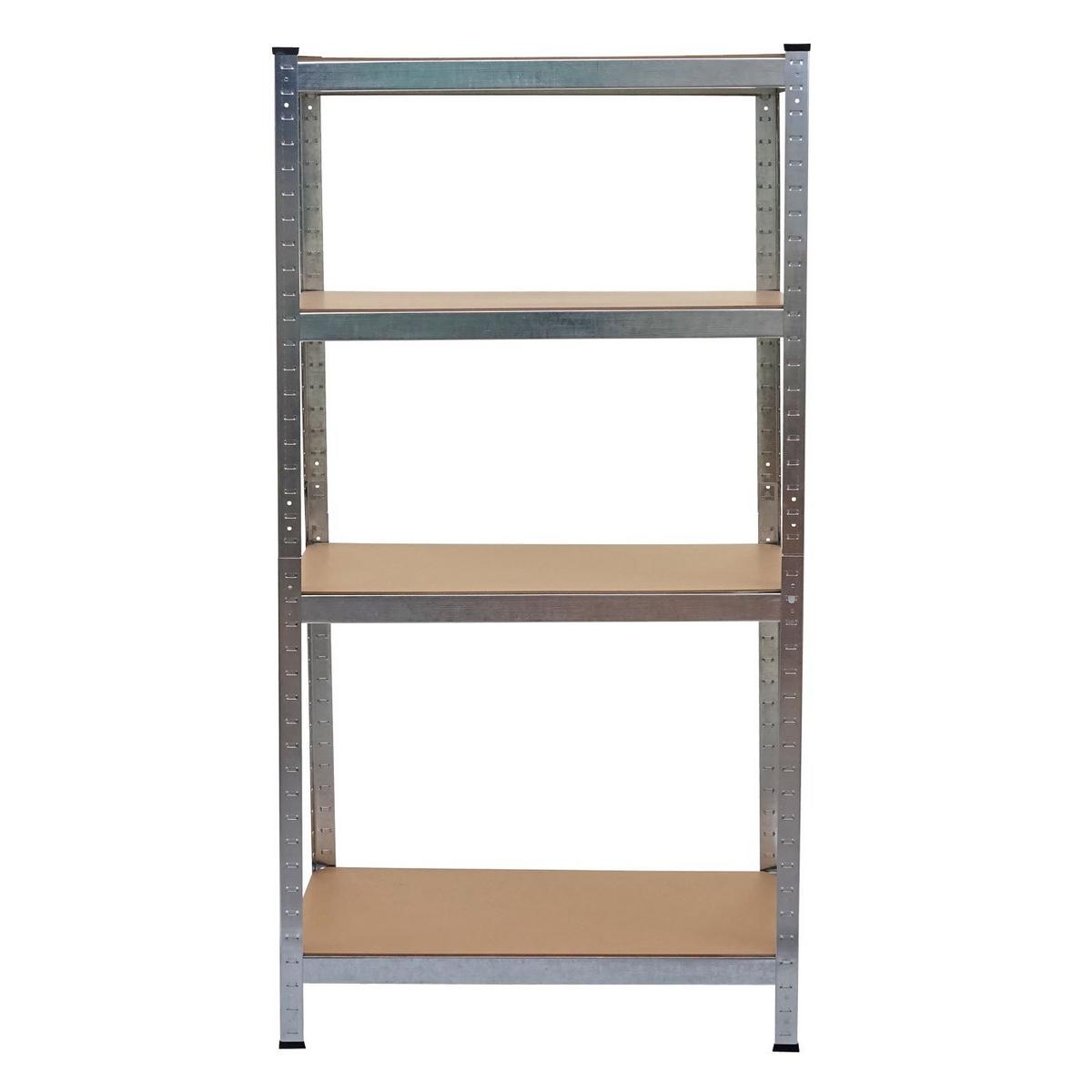 SCHWERLASTREGAL MIT KORB Silbergrau, Braun - Braun/Grau, Metall (80/160/40cm) - MCW