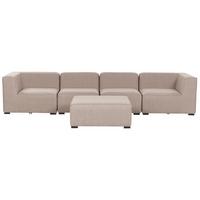 LOUNGE SET 4-Sitzer beige modular Arezzo - Beige, Textil - Beliani