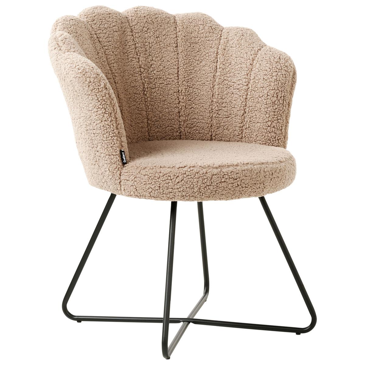 SESSEL Bouclé Beige Lovelock - Beige, Textil (67/86/70cm) - Beliani
