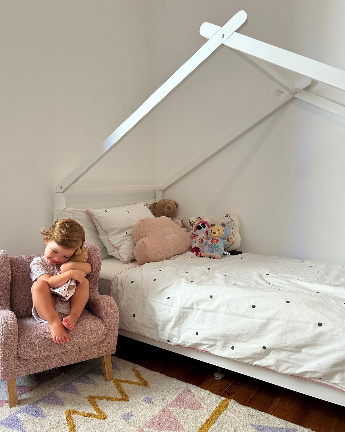 KINDER-HAUSBETT Weiß 90-200 cm Orlu - Weiß, Holz (90/200cm) - Beliani