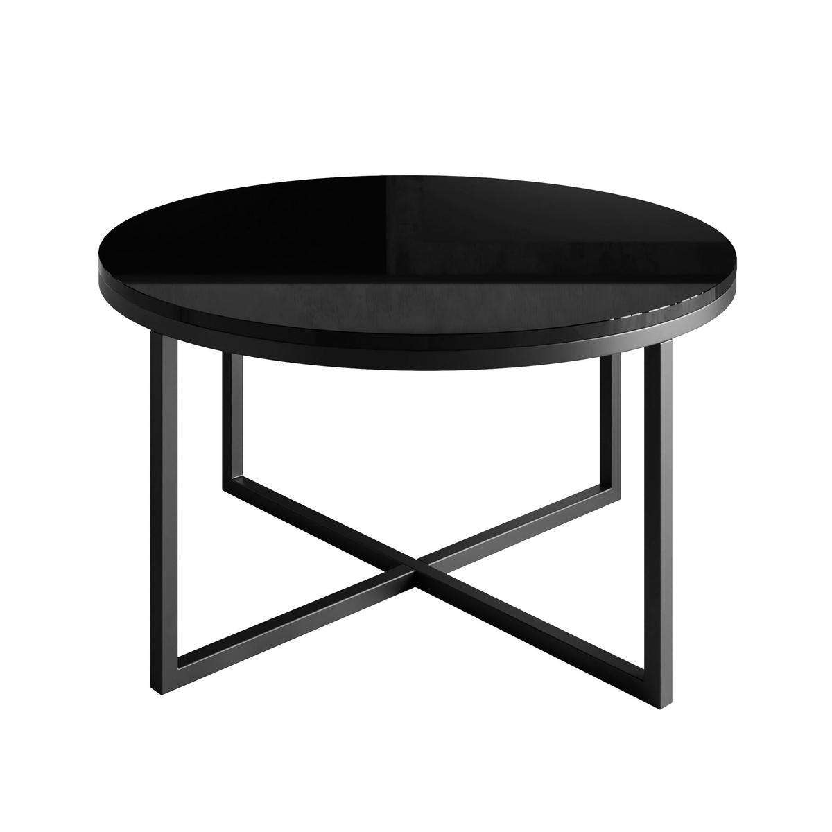 COUCHTISCH CIRI-X GLASS Hochglanz - Schwarz, Glas (70/70/44.4cm) - Lookway