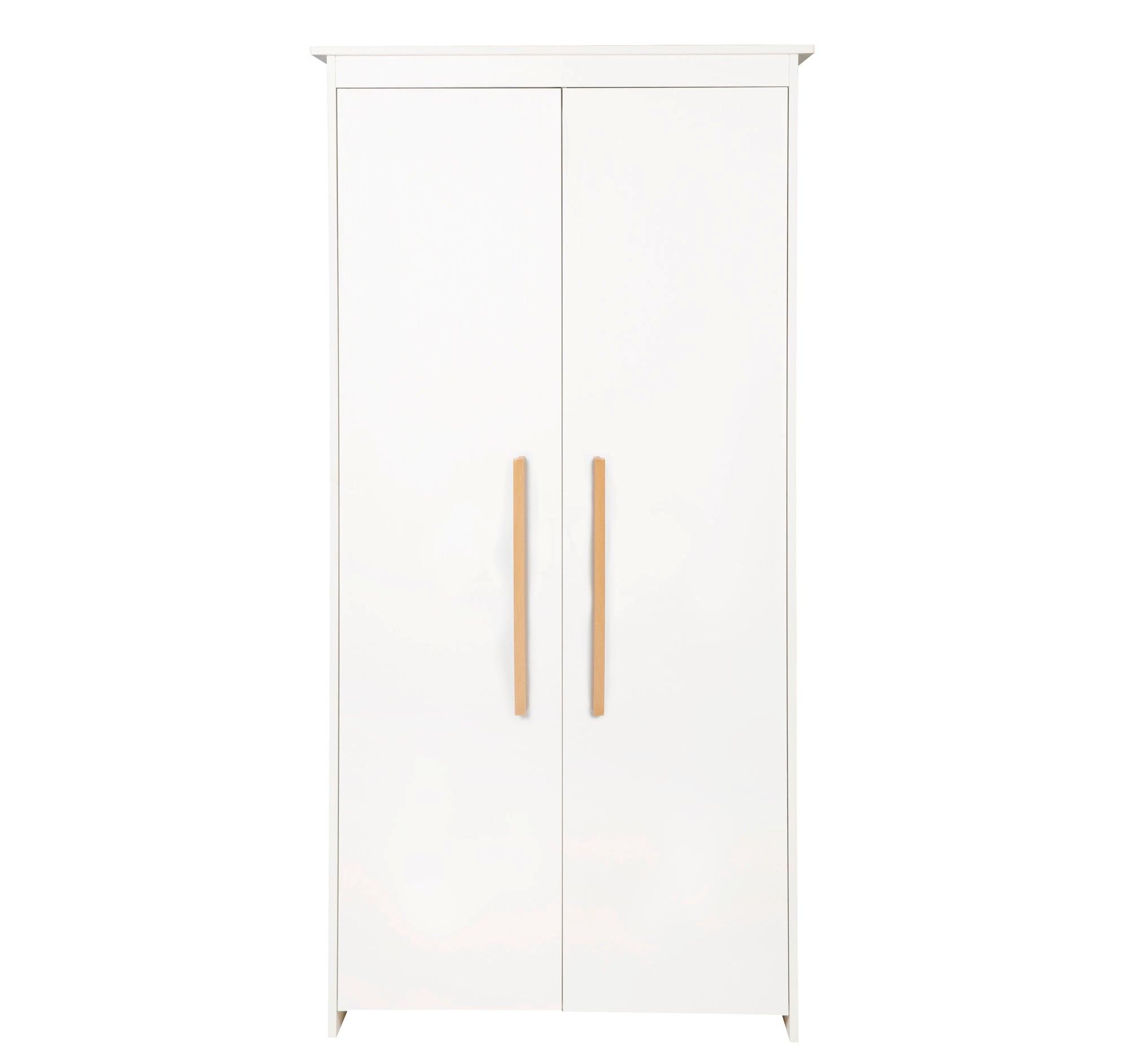 KLEIDERSCHRANK Lilo 2-türig - Weiß, Holzwerkstoff (96/190/50cm) - Roba