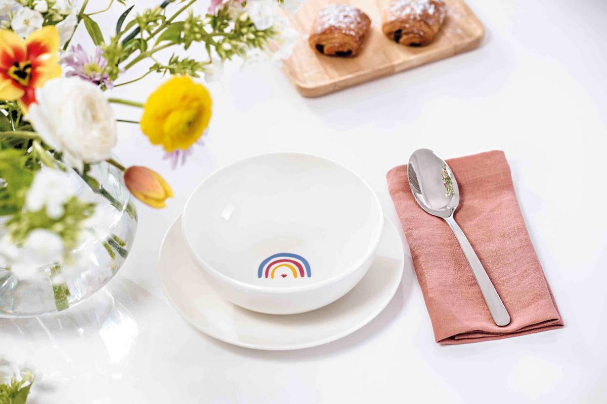 FRÜHSTÜCKSSET BE HAPPY With Love bunt 3-tlg. - Multicolor, Keramik (2/2/2cm) - Villeroy & Boch