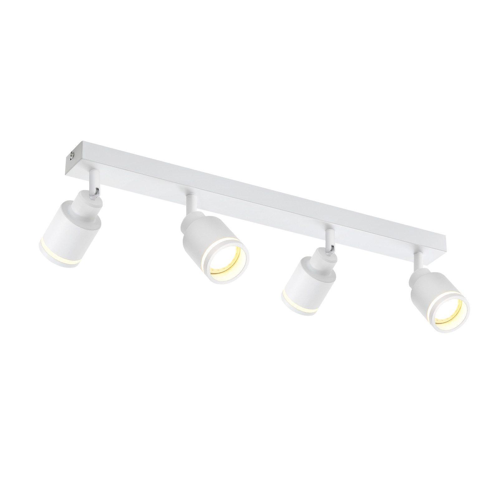 DECKENSTRAHLER Trier 4-flammig 55/5/15.7 cm - Weiß, Metall (55/5/15.7cm) - Nettlife
