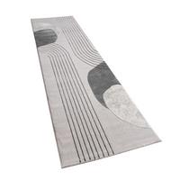 KURZFLORTEPPICH, abstrakt, aus Polypropylen, Florhöhe 11 mm, Grau, 80 x 300 cm - Grau, Textil (300/80cm) - KADIMA DESIGN