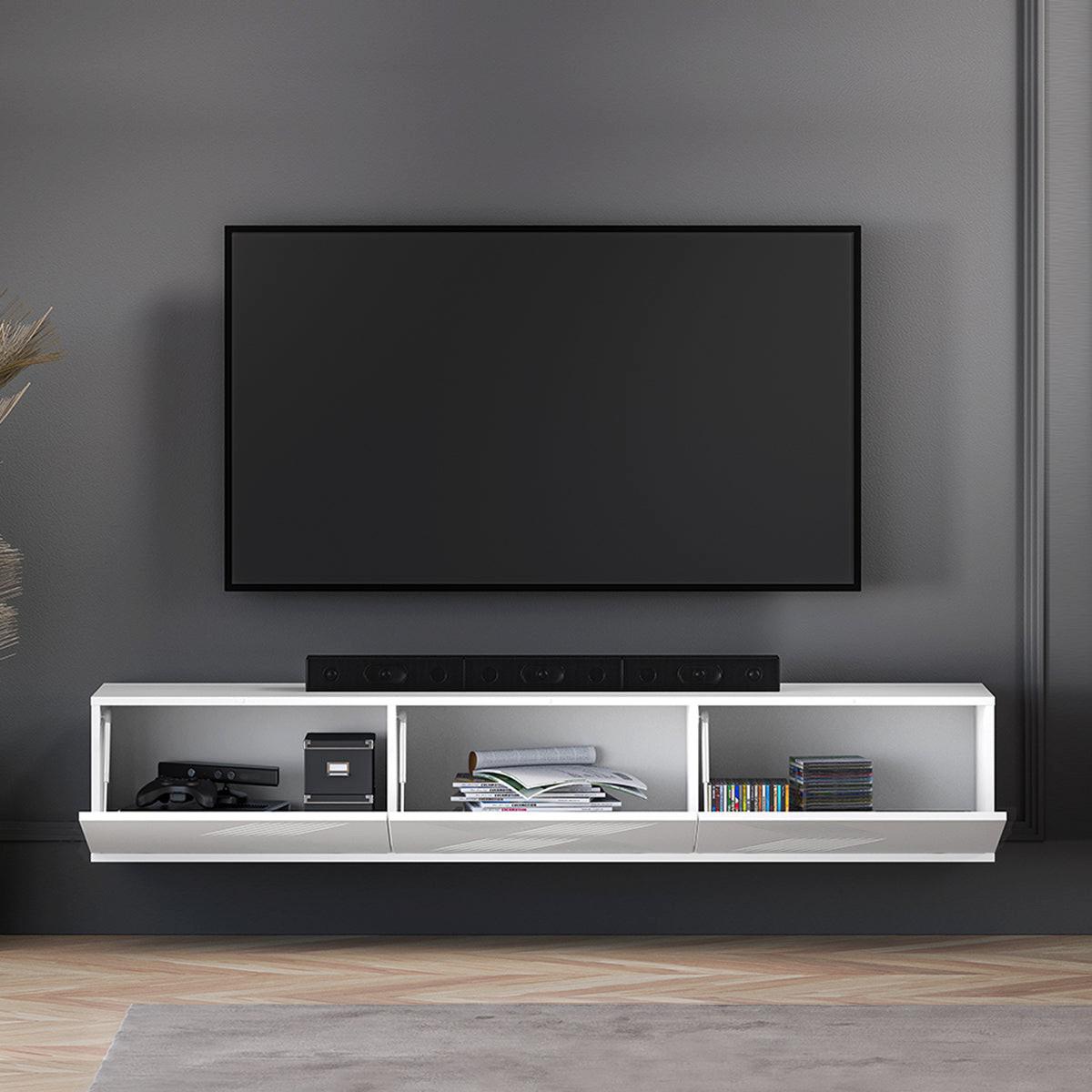 TV-MÖBEL Aura Weiß - Weiß, Holzwerkstoff (170/32/37cm) - Petits-meubles