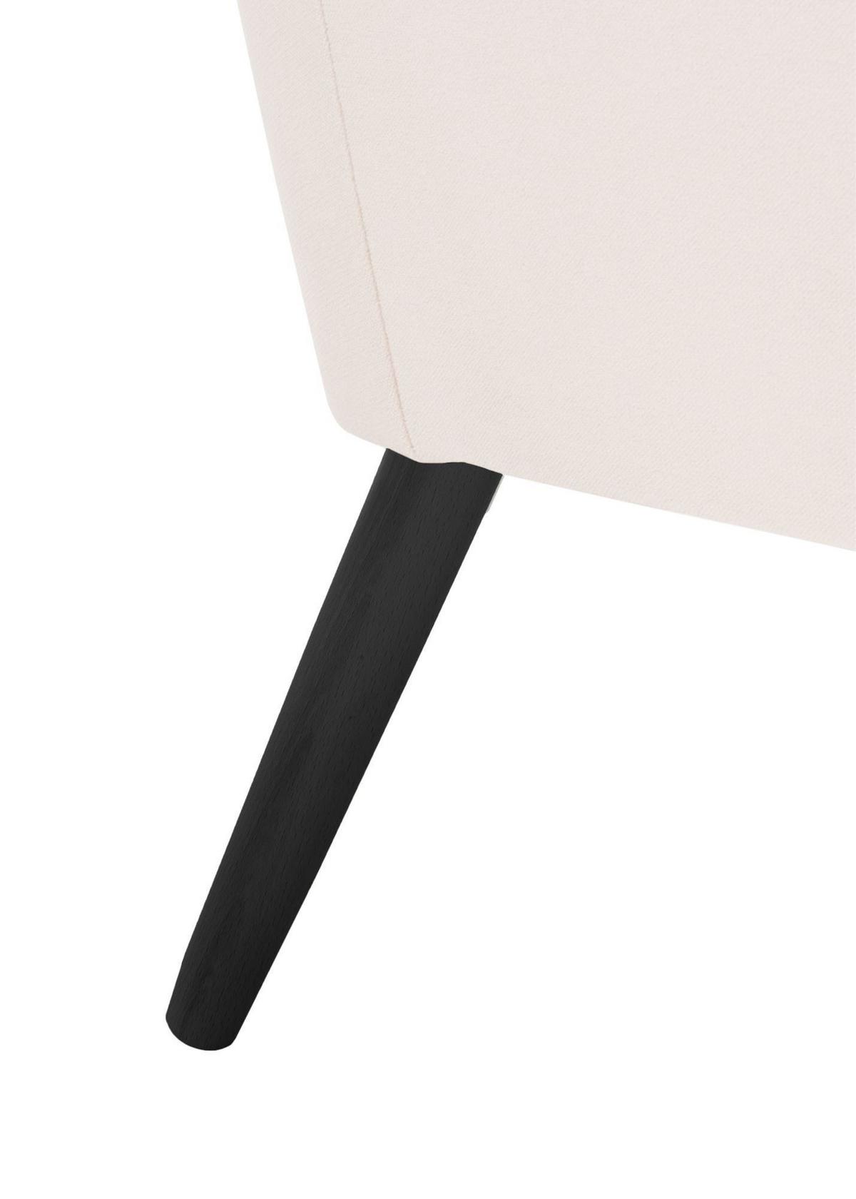 SESSEL Kachka Bezug Samtvelour Buche schwarz / creme - Buche Kolonial/Creme, Kunststoff (71/81/67cm) - 58aufmkessel