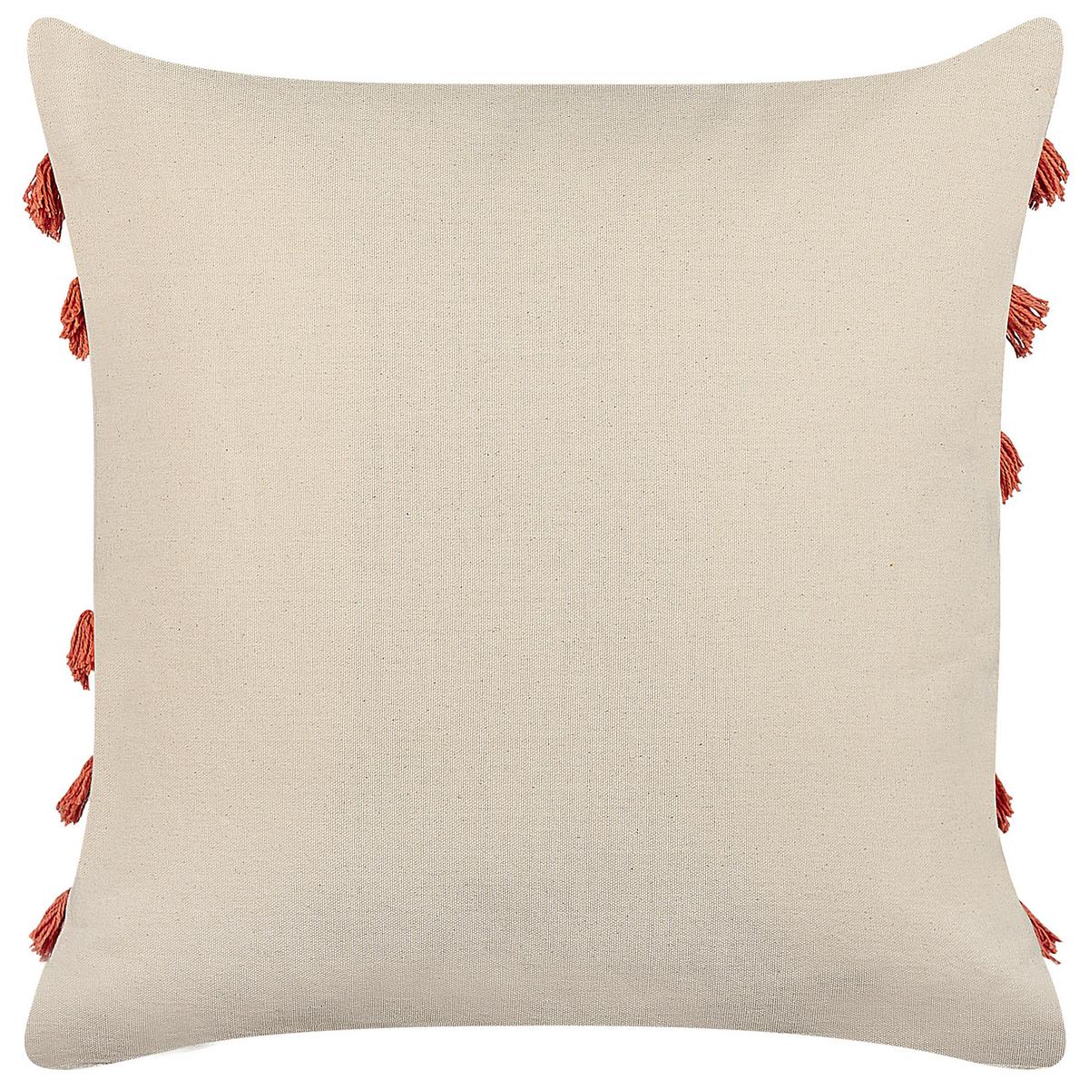 DEKOKISSEN 2er-Set Hellbeige 45/45 cm Pleione - Beige, Naturmaterialien/Textil (45/45cm) - Beliani