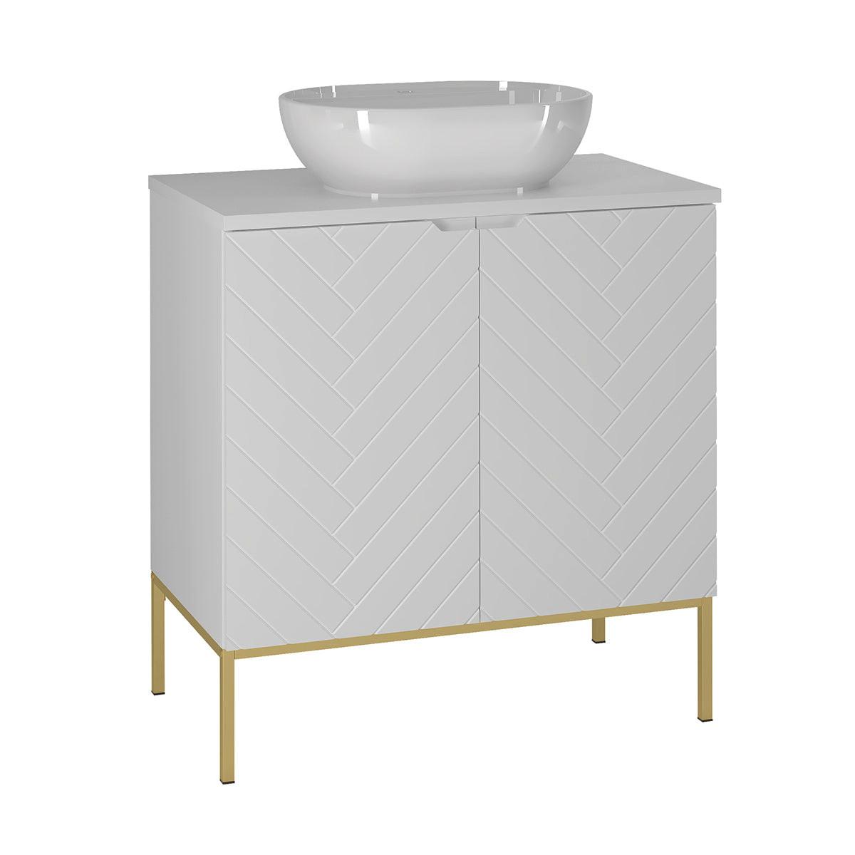 WASCHTISCH 80.6cm Daria Weiß - Weiß, Holzwerkstoff (80.6/84.2/46.5cm) - Petits-meubles